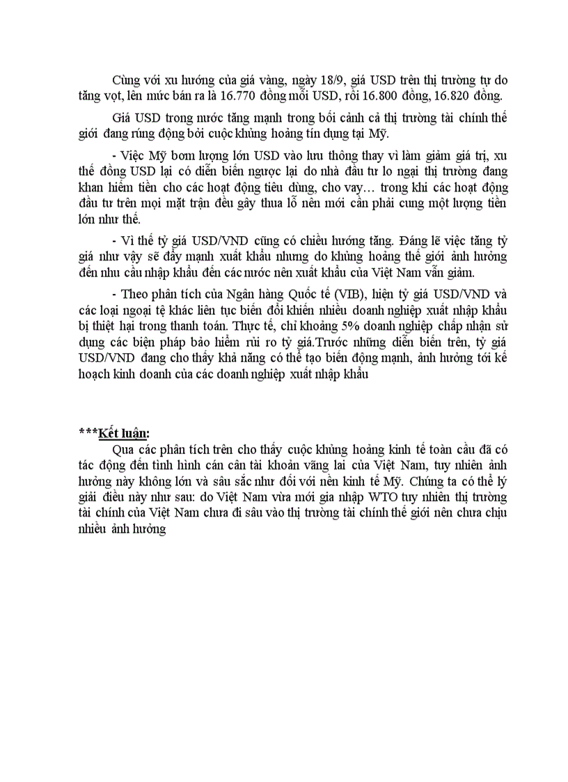 image for page Đánh giá tác động của cuộc khủng hoảng tài chính toàn cầu đến cán cân tài khoản vãng lai của Việt Nam