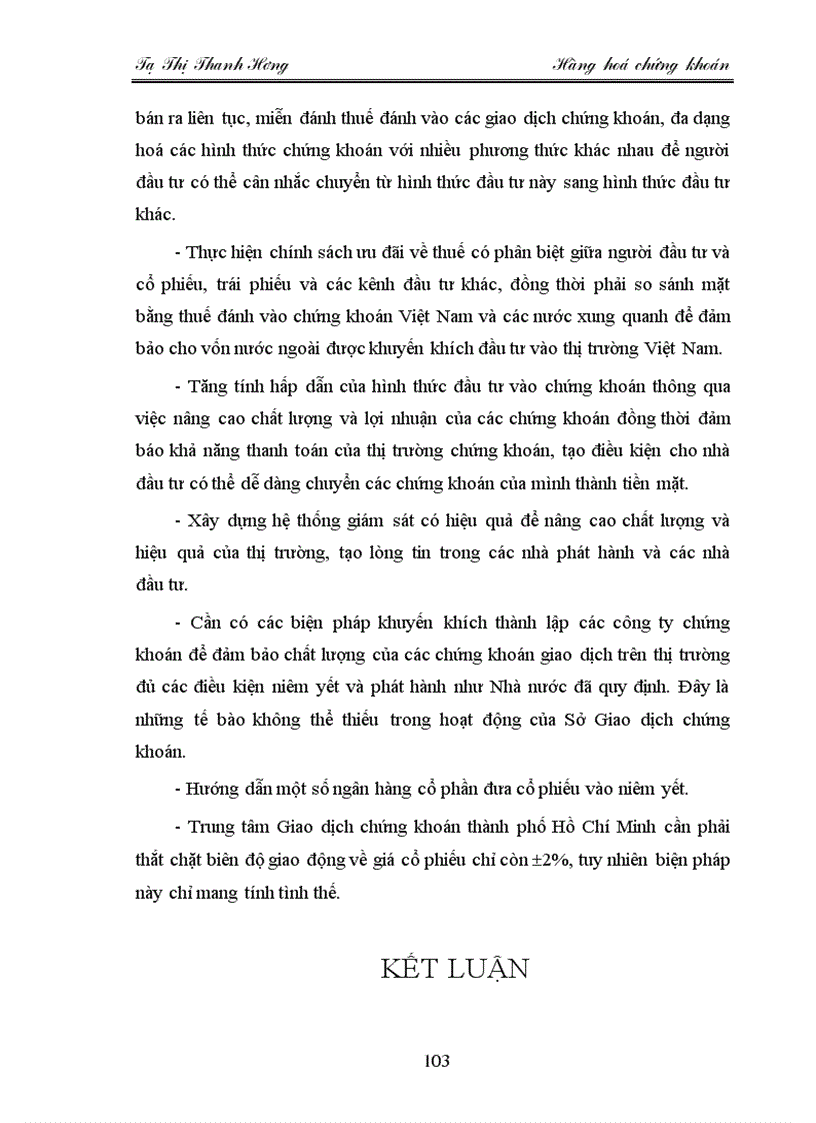 image for page Các biện pháp nhằm đa dạng hoá và đảm bảo chất lượng hàng hoá trên thị trường chứng khoán