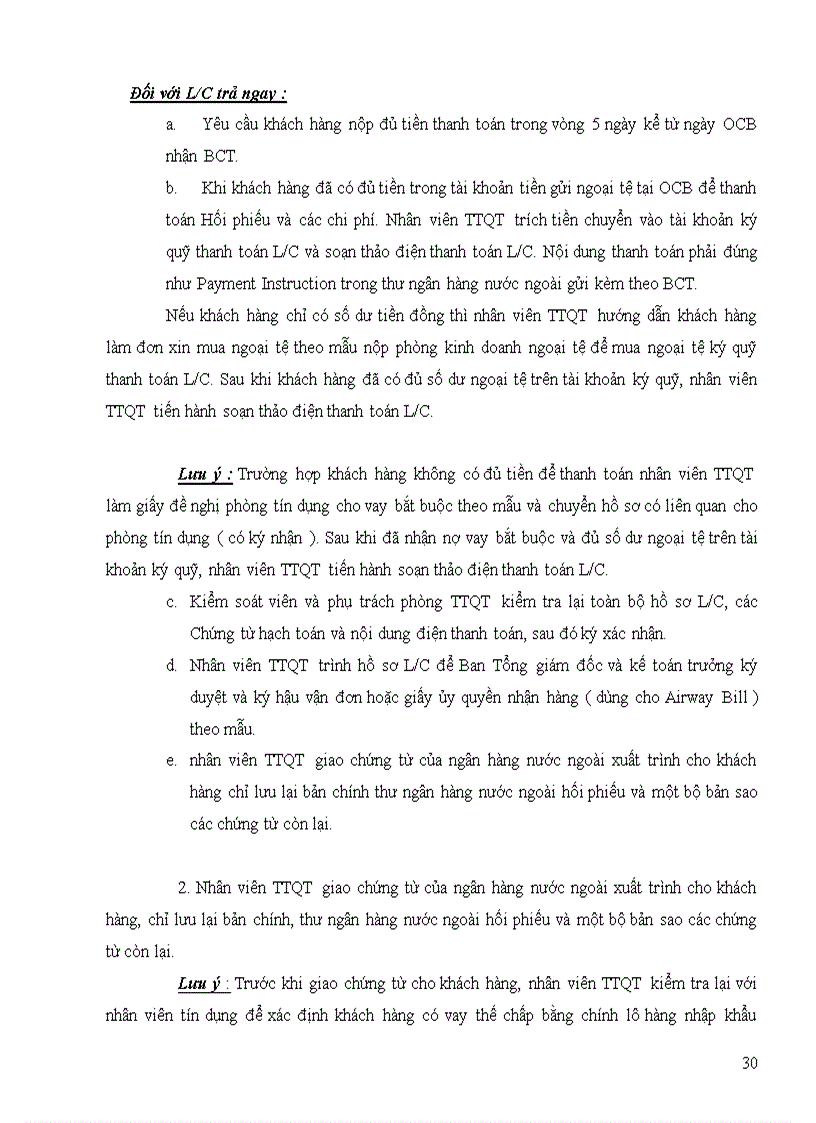 image for page Hoạt động Thanh toán quốc tế tại OCB