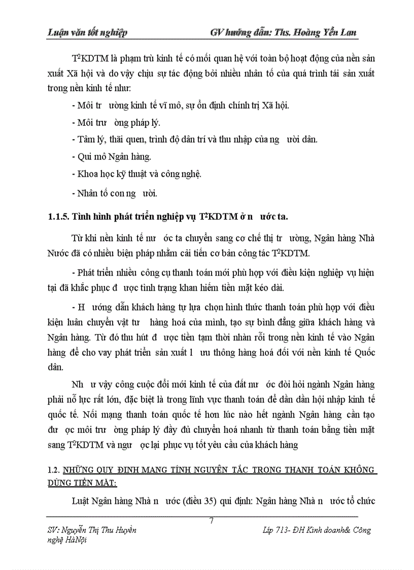 image for page Thanh toán không dùng tiền mặt trong nền kinh tế thị trươờng