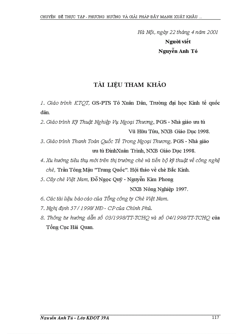 image for page Phương hướng và giải pháp nhằm đẩy mạnh hoạt động xuất khẩu chè tại Tổng Công Ty chè Việt Nam