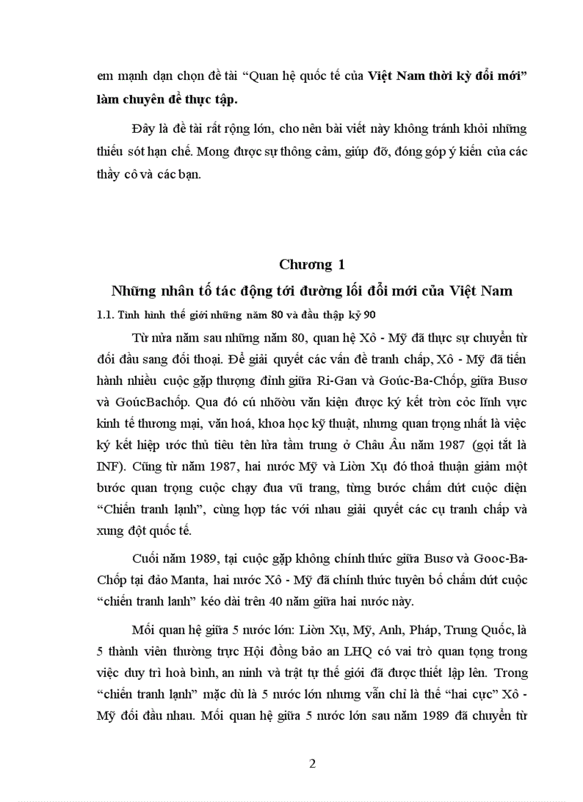 Quan hệ quốc tế của Việt Nam thời kỳ đổi mới 1