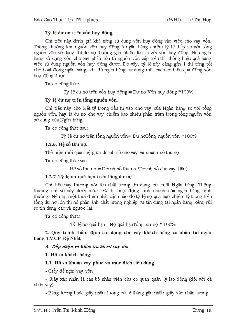 image for page Quá trình nghiệp vụ tín dụng và thẩm định tín dụng cho khách hàng cá nhân tại nh TMCP ĐỆ NHẤT