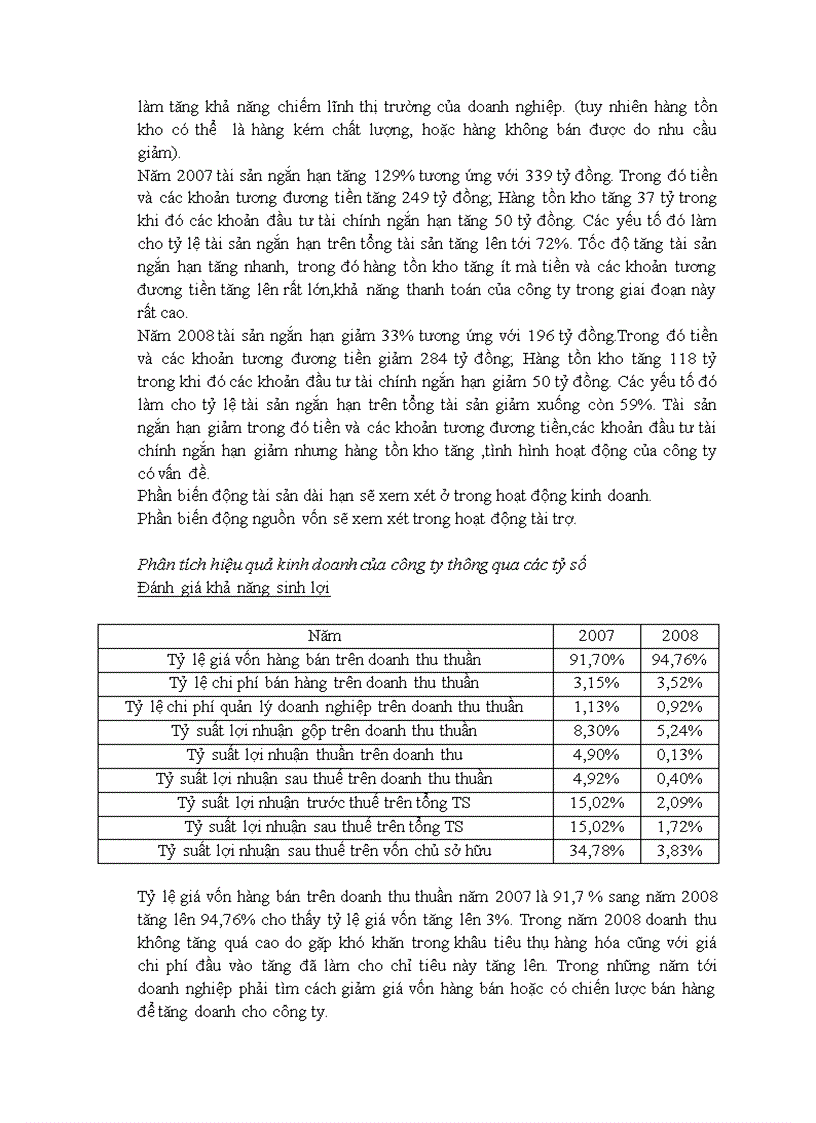 image for page Bài phân tích tài chính công ty cổ phần dầu thực vật TƯỜNG AN 1