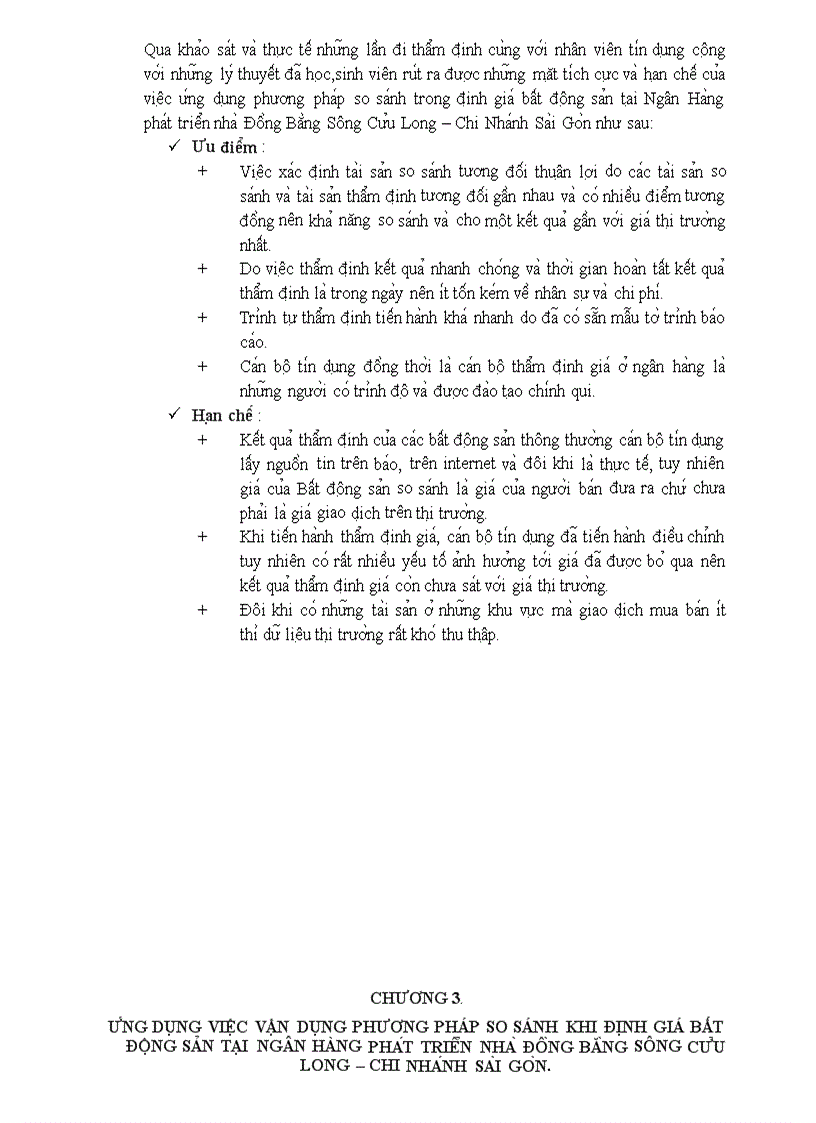 image for page Thực trạng việc sử dụng phương pháp so sánh để định giá bất động sản trong mục đích cho vay thế chấp tại Ngân Hàng Phát Triển Nhà Đồng Bằng Sông Cửu Long Chi Nhánh Sài Gòn