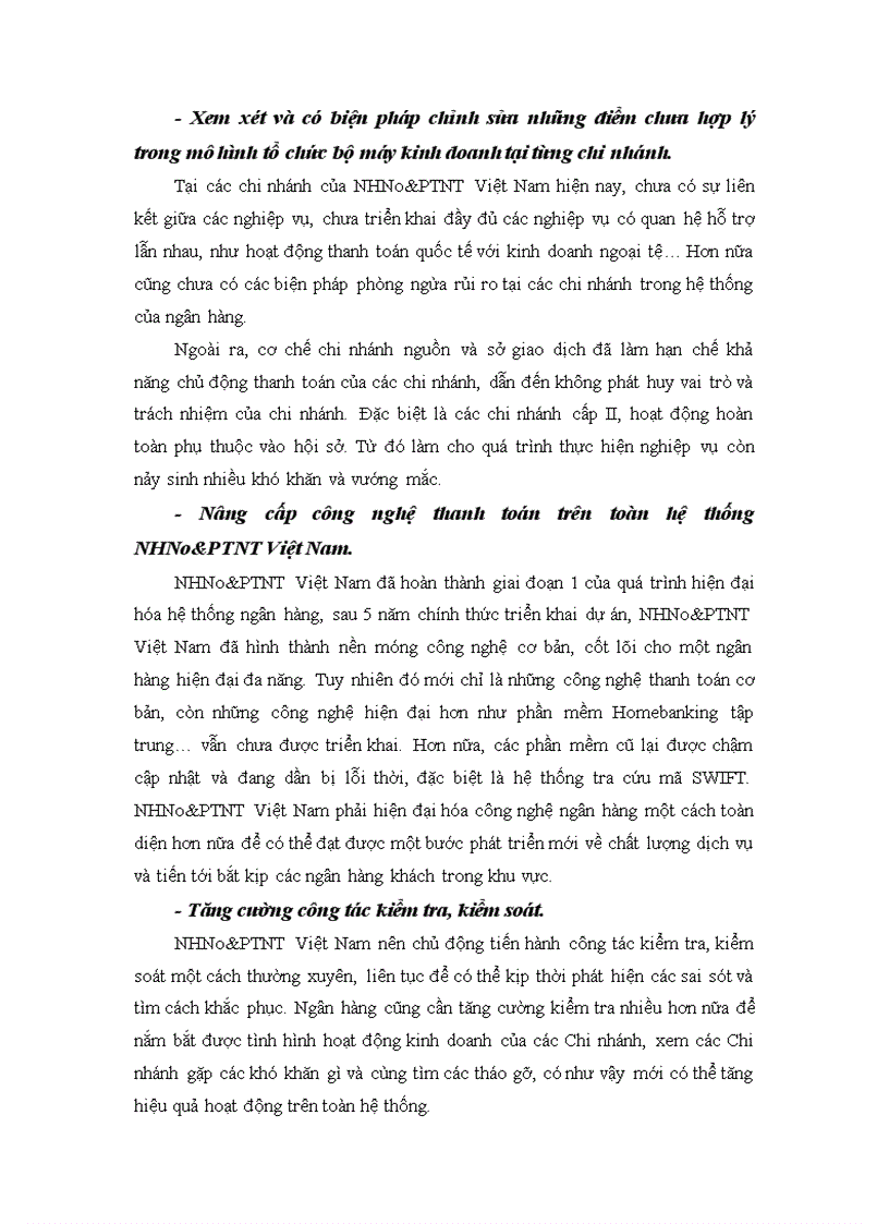 image for page Giải pháp nhằm hoàn thiện hoạt động thanh toán quốc tế tại chi nhánh ngân hàng nông nghiệp và phát triển nông thôn bình chánh