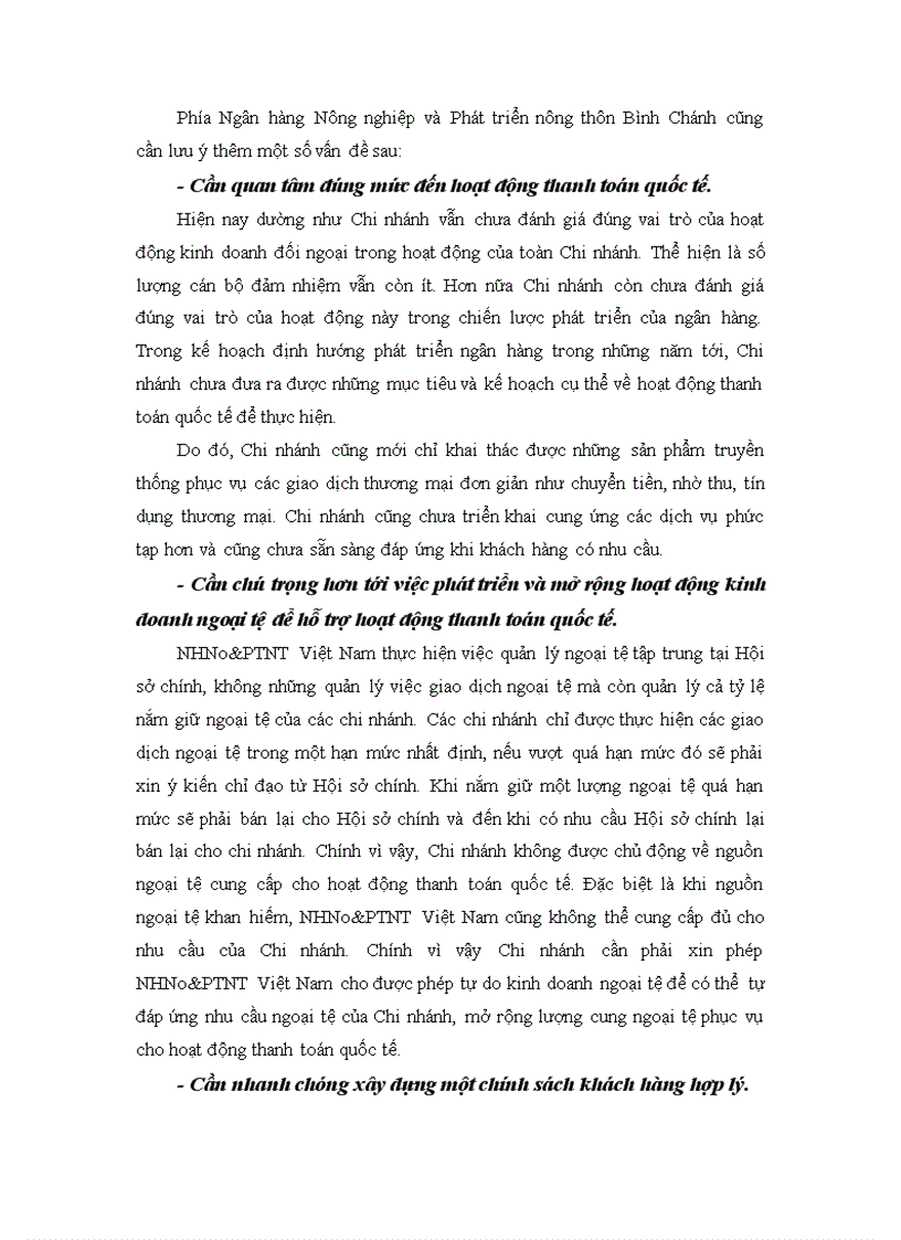 image for page Giải pháp nhằm hoàn thiện hoạt động thanh toán quốc tế tại chi nhánh ngân hàng nông nghiệp và phát triển nông thôn bình chánh