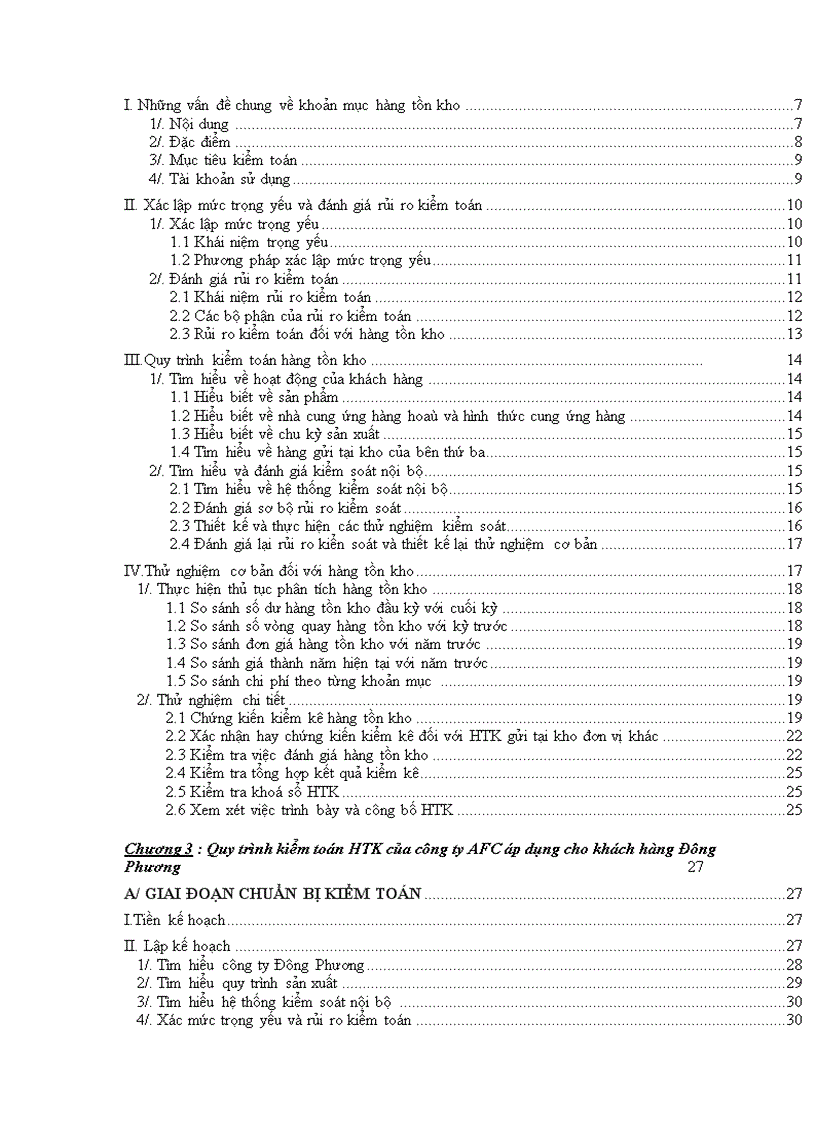 image for page Quy trình kiểm toán hàng tồn kho được áp dụng tại công ty cổ phần kiểm toán và tư vấn tài chính kế toán afc