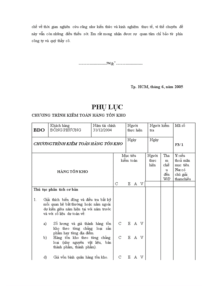image for page Quy trình kiểm toán hàng tồn kho được áp dụng tại công ty cổ phần kiểm toán và tư vấn tài chính kế toán afc