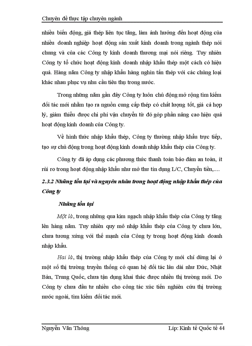 image for page Hoạt động nhập khẩu thép của Công ty Cổ phần Tổng Bách hoá Bộ Thương mại Thực trạng và giải pháp