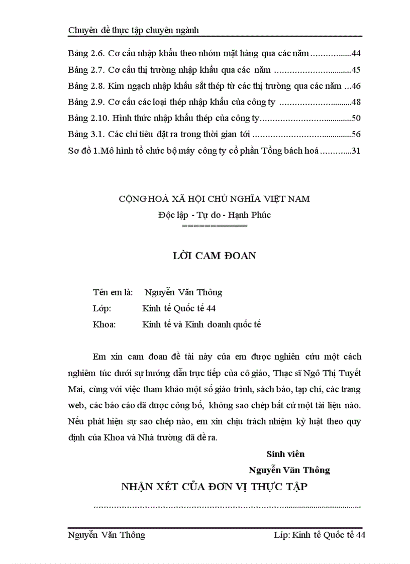 image for page Hoạt động nhập khẩu thép của Công ty Cổ phần Tổng Bách hoá Bộ Thương mại Thực trạng và giải pháp