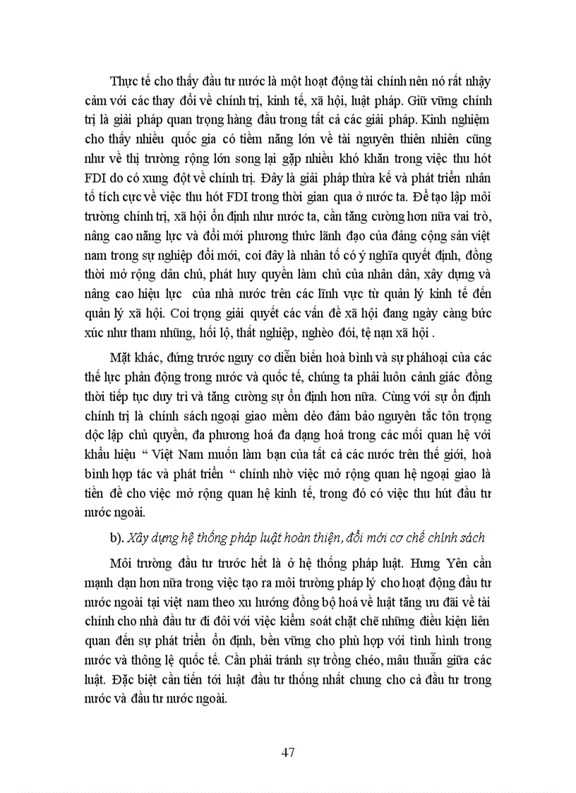 image for page Một số giải pháp tăng cường thu hút đầu tư trực tiếp FDI nhằm hình thành và phát triển các KCN tập trung trên địa bàn tỉnh Hưng Yên