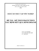 Kế toán hạch toán xác định kết quả kinh doanh