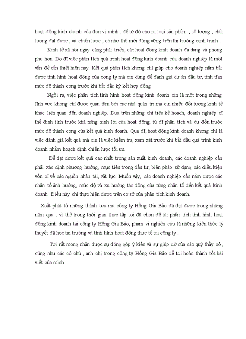 image for page Phân tích hoạt động kinh doanh của công ty cổ phần tư vấn đầu tư HOÀNG GIA BẢO