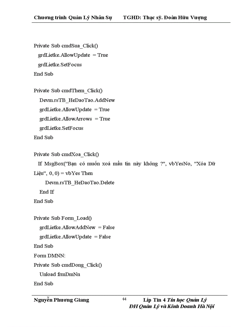 image for page Xây dựng chương trình bằng phần mềm VisualBasic 6 0 VB6 0