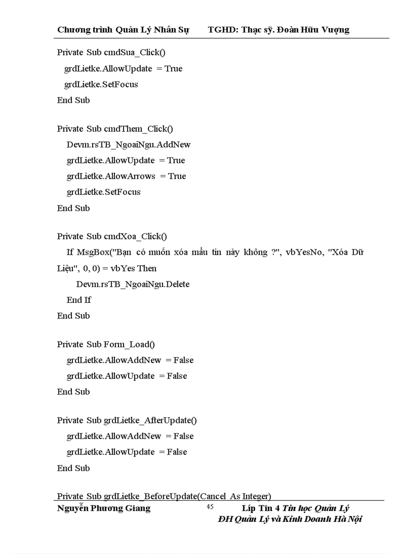 image for page Xây dựng chương trình bằng phần mềm VisualBasic 6 0 VB6 0