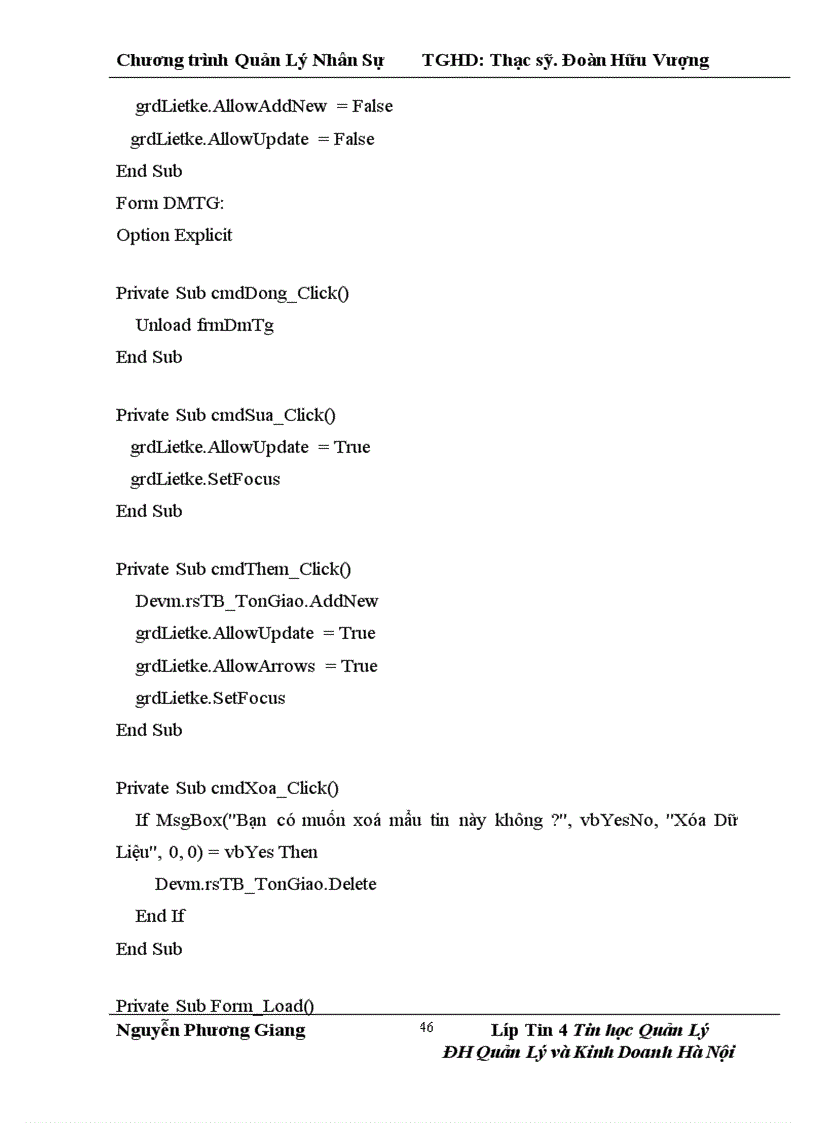 image for page Xây dựng chương trình bằng phần mềm VisualBasic 6 0 VB6 0