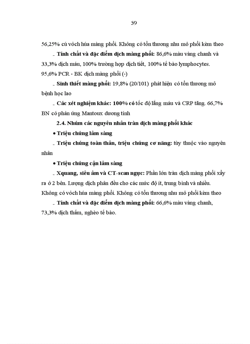 image for page Nghiên cứu đặc điểm cận lâm sàng của bệnh nhân 60 tuổi tràn dịch màng phổi điều trị tại khoa Hô Hấp Bệnh viện Bạch Mai