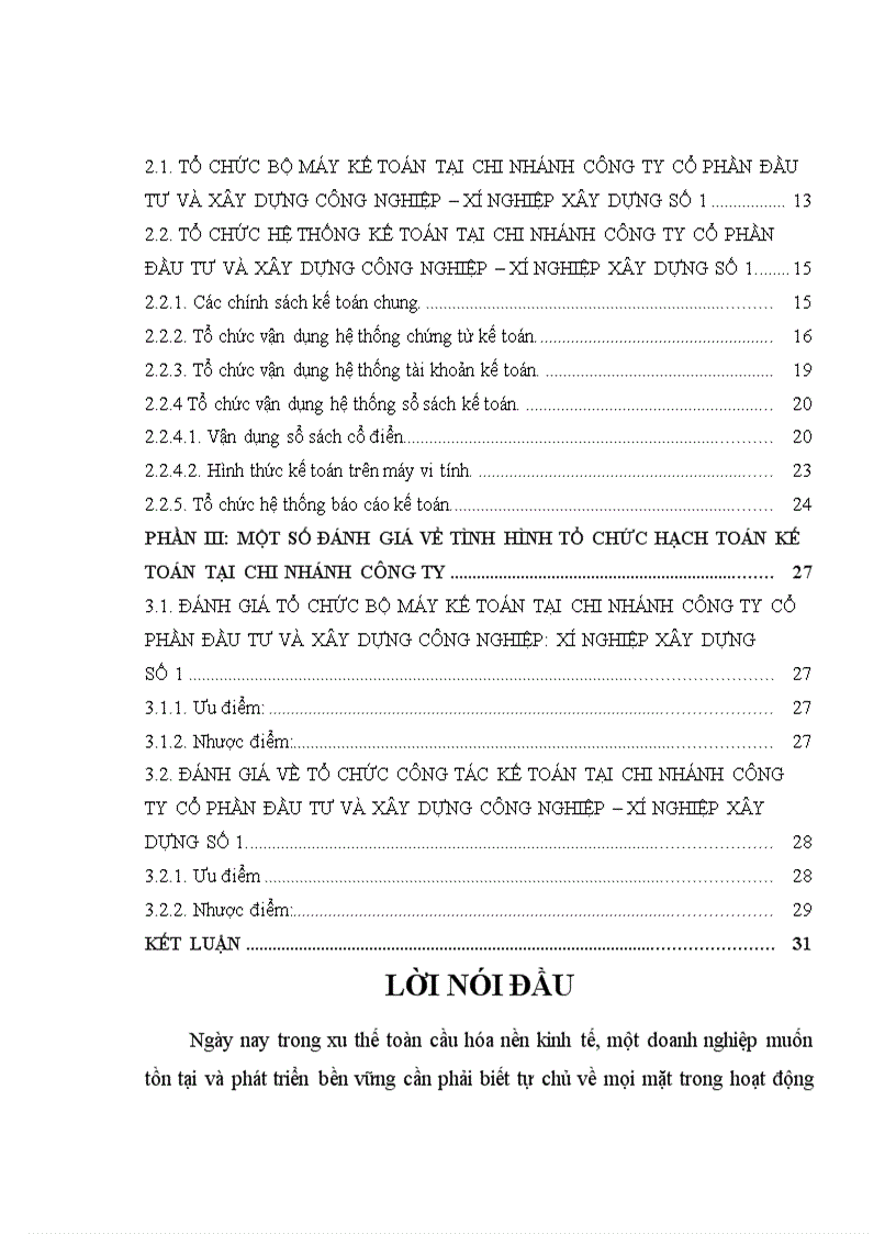 image for page Tổ chức bộ máy kế toán và hệ thống kế toán tại chi nhánh công ty cổ phần đầu tư và xây dựng công nghiệp xí nghiệp xây dựng số