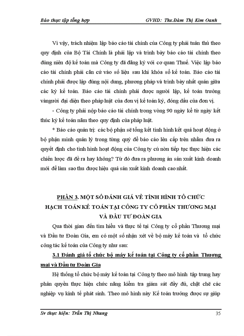 image for page Tổ chức bộ máy kế toán và hệ thống kế toán tại Công ty cổ phần Thương mại và Đầu tư Đoàn Gia