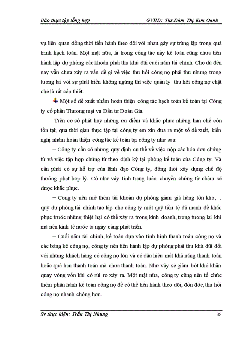 image for page Tổ chức bộ máy kế toán và hệ thống kế toán tại Công ty cổ phần Thương mại và Đầu tư Đoàn Gia
