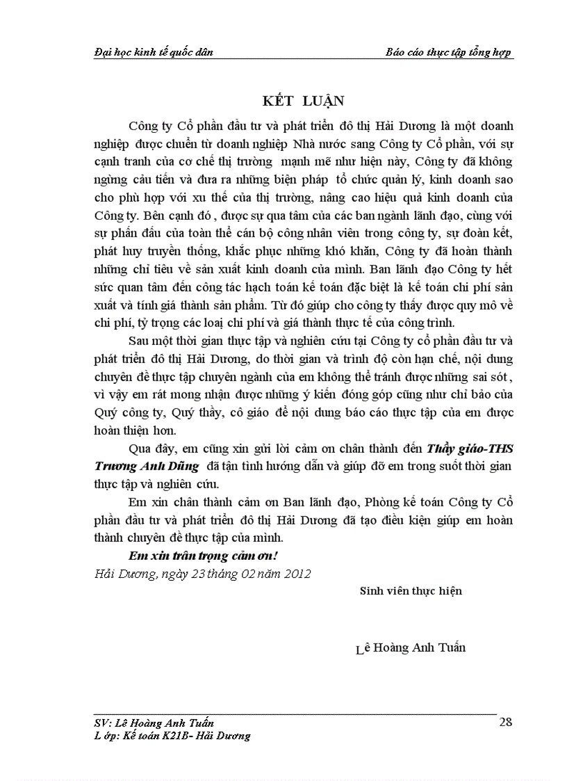 image for page Tổ chức bộ máy kế toán và hệ thống kế toán tại công ty cổ phần đầu tư và phát triển đô thị hải dương