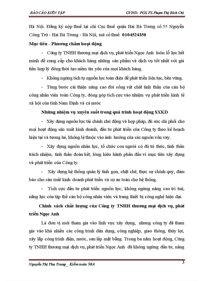 image for page Thực trạng tổ chức hạch toán kế toán tại Công ty TNHH thương mại dịch vụ phát triển Ngọc Anh