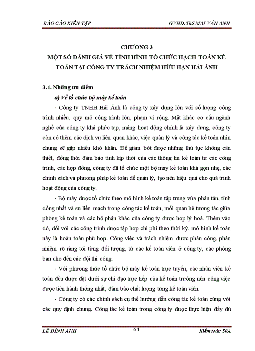 image for page Tổ chức bộ máy kế toán và hệ thống kế toán tại công ty trách nhiệm hữu hạn hải ánh