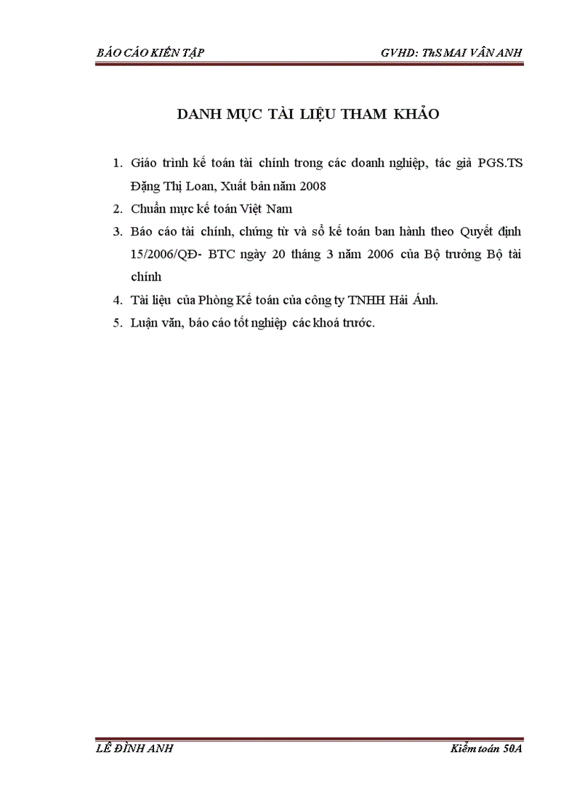 image for page Tổ chức bộ máy kế toán và hệ thống kế toán tại công ty trách nhiệm hữu hạn hải ánh