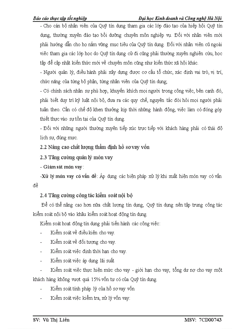 image for page Thực trạng chất lượng tín dụng tại Quỹ tín dụng nhân dân xã Liêm Hải