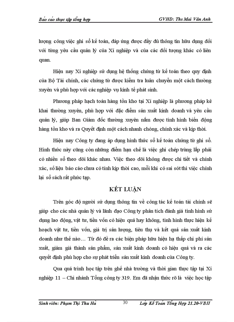 image for page Tổ chức bộ máy kế toán và hệ thống kế toán tại xí nghiệp 11 Chi nhánh Tổng công ty 319