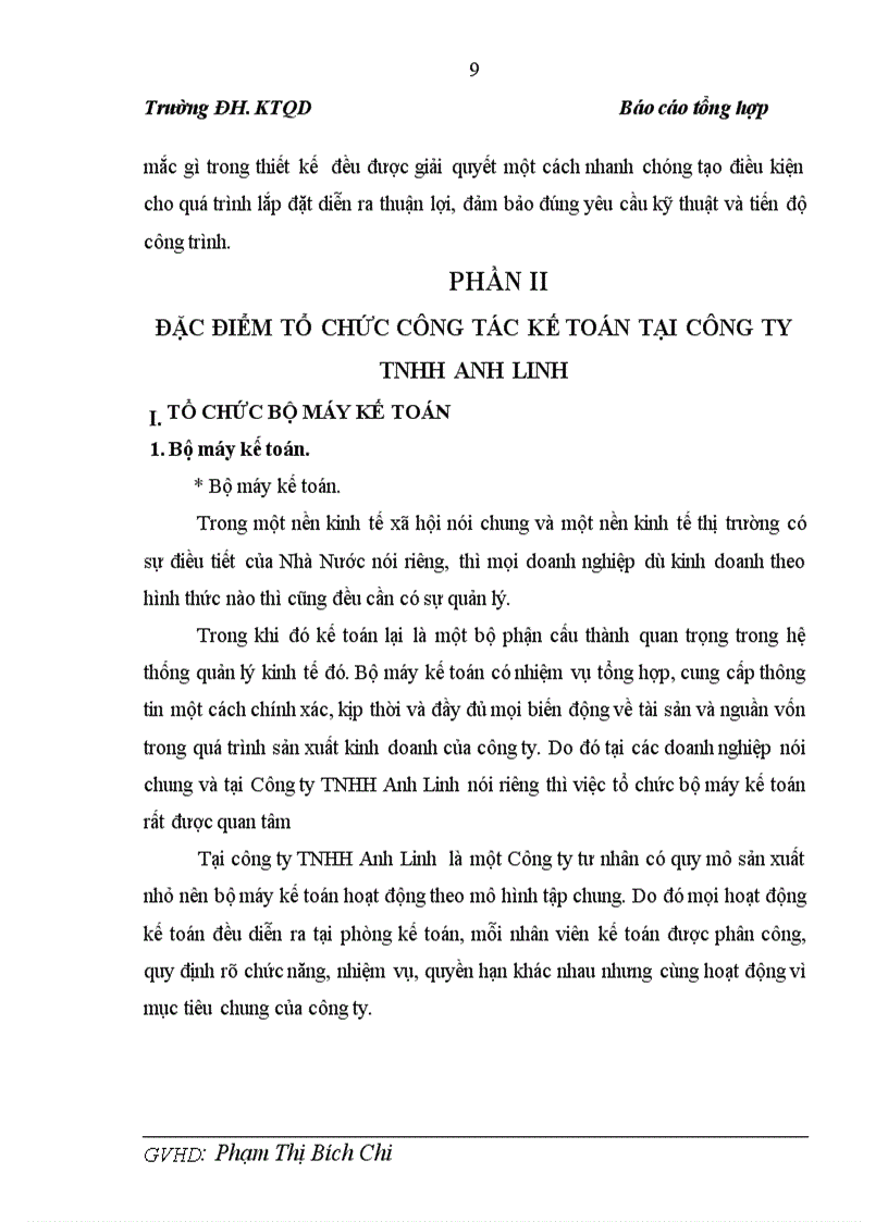 image for page Đặc điểm tổ chức công tác kế toán tại Công ty TNHH Anh Linh