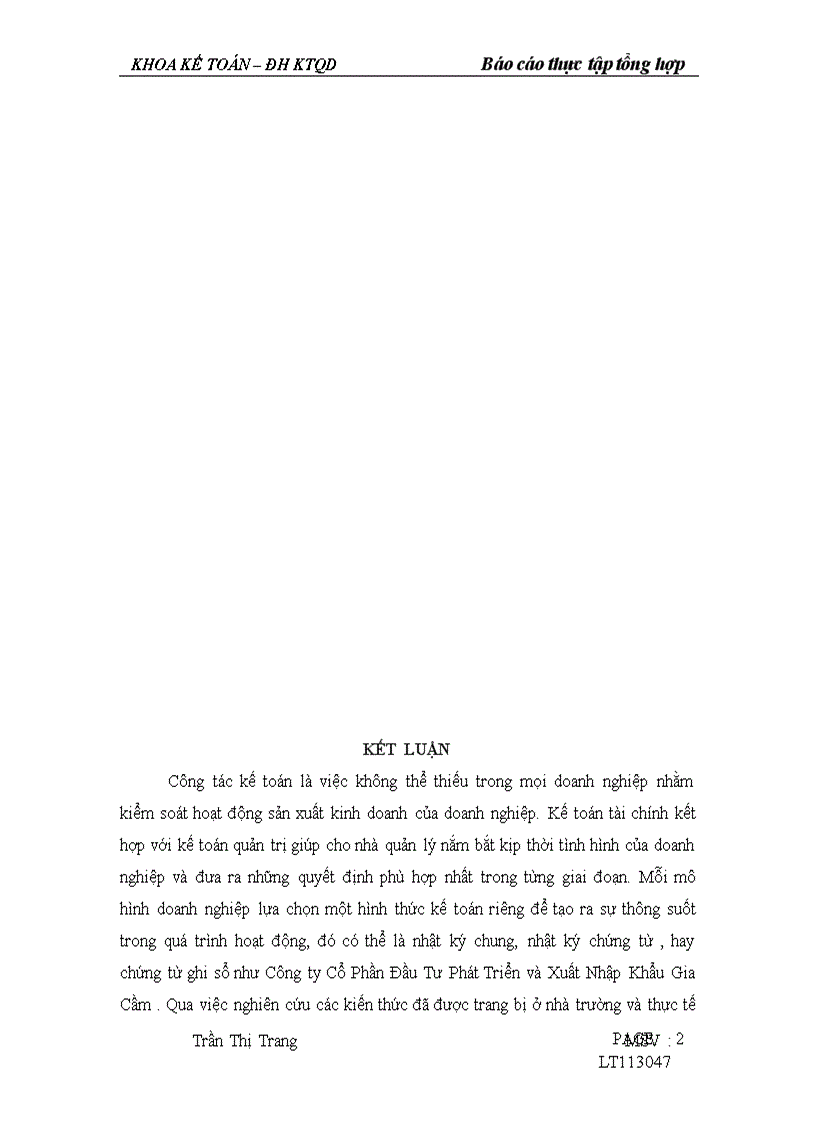 image for page Tổ chức bộ máy kế toán và hệ thống kế toán tại Công ty Cổ Phần Đầu Tư Phát Triển và Xuất Nhập Khẩu Gia Cầm