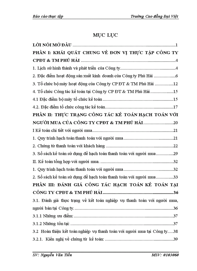 image for page Thực trạng công tác kế toán hạch toán với người mua của công ty cpđt tm phú hải