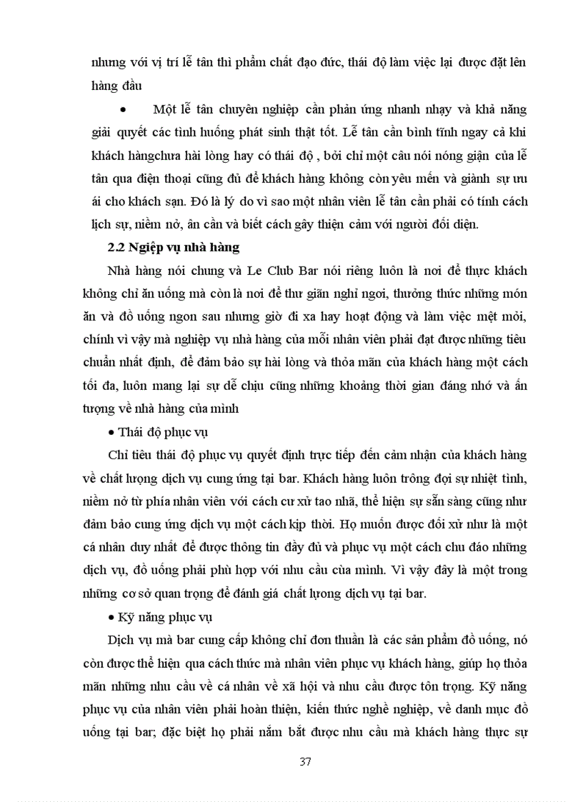 image for page Phương hướng phát triển dịch vụ bar tại khách sạn Sofitel Metropole Hà Nội