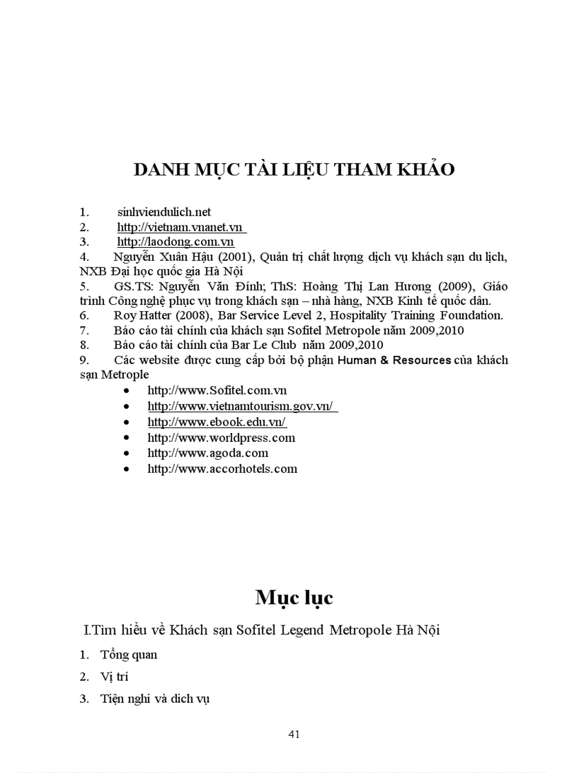 image for page Phương hướng phát triển dịch vụ bar tại khách sạn Sofitel Metropole Hà Nội