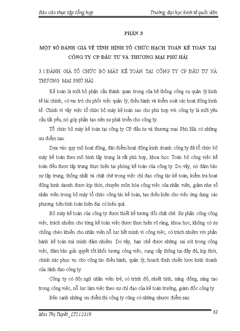 image for page Tổ chức bộ máy kế toán và hệ thống kế toán tại công ty cp đầu tư và thương mại phú hải