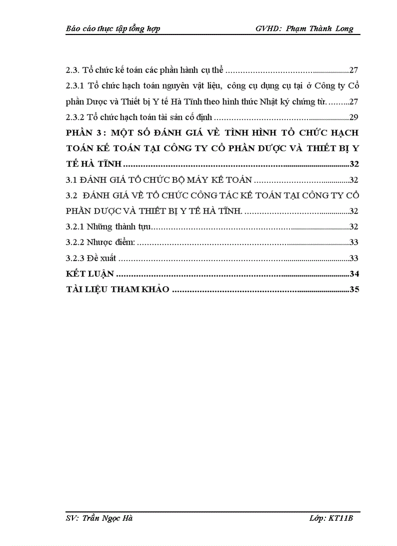 image for page Tổ chức bộ máy kế toán và hệ thống kế toán tại công ty Cổ phần Dược và thiết bị Y tế Hà Tĩnh