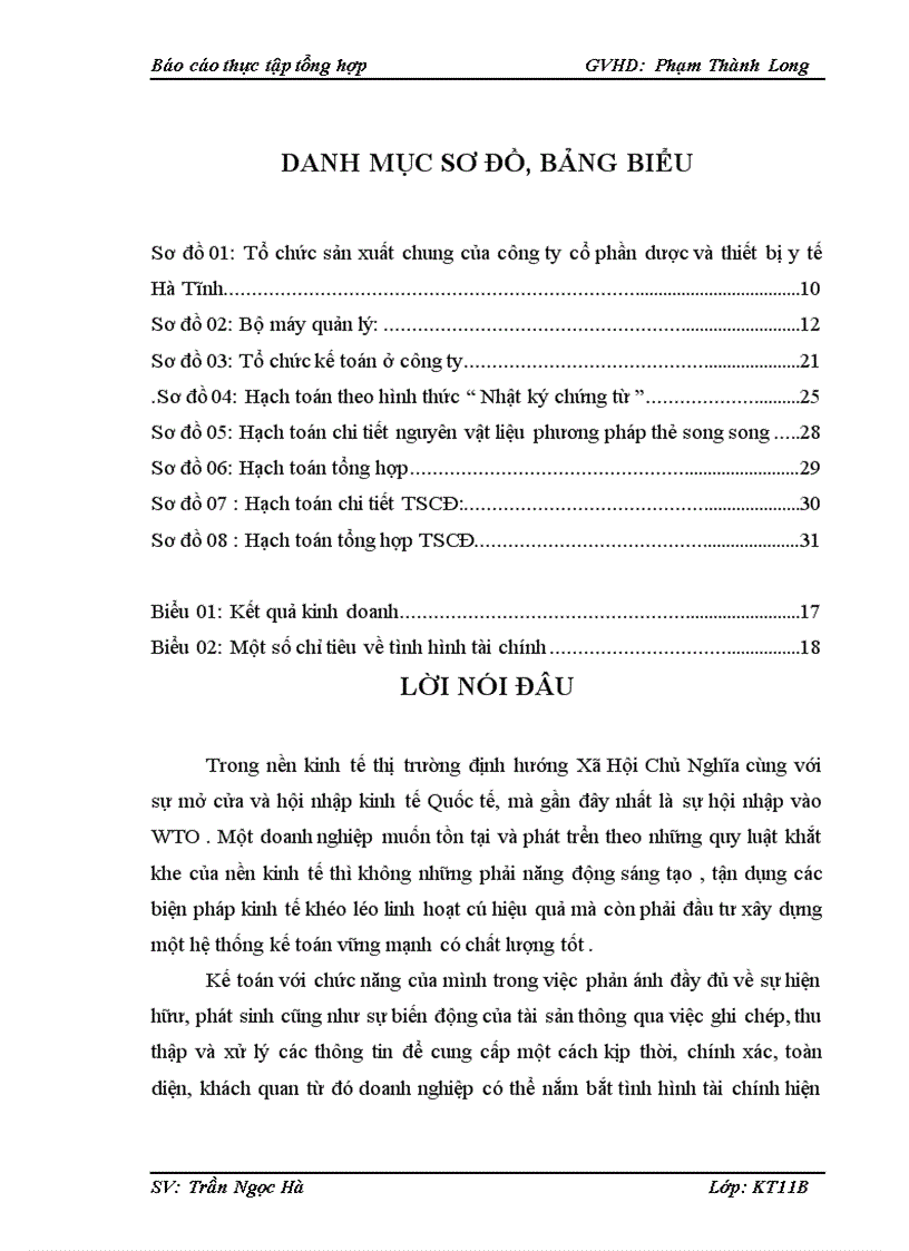 image for page Tổ chức bộ máy kế toán và hệ thống kế toán tại công ty Cổ phần Dược và thiết bị Y tế Hà Tĩnh