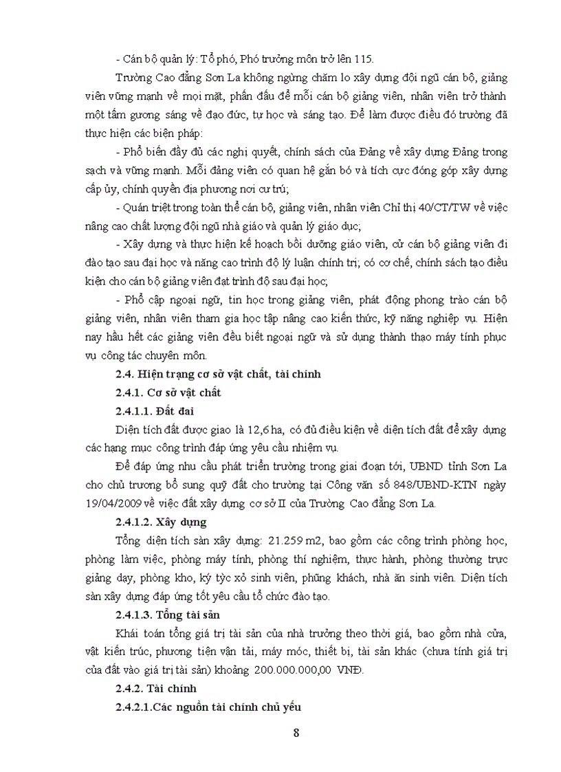 image for page Kế hoạch chiến lược phát triển nguồn nhân lực cho trường Cao đẳng Sơn La giai đoạn 2011 2020 định hướng tầm nhìn đến 2030