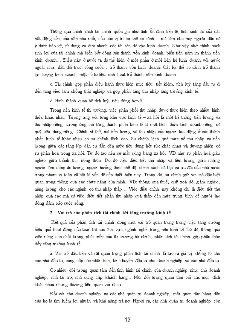 image for page Phân tích vai trò của phân tích tài chính tới tăng trường kinh tế Chứng minh vai trò đó ở Việt Nam trong 20 năm qua