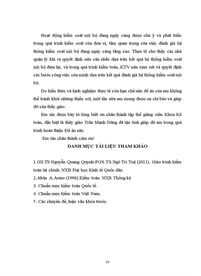 image for page Thực trạng đánh giá hệ thống kiểm soát nội bộ trong kiểm toán tài chính