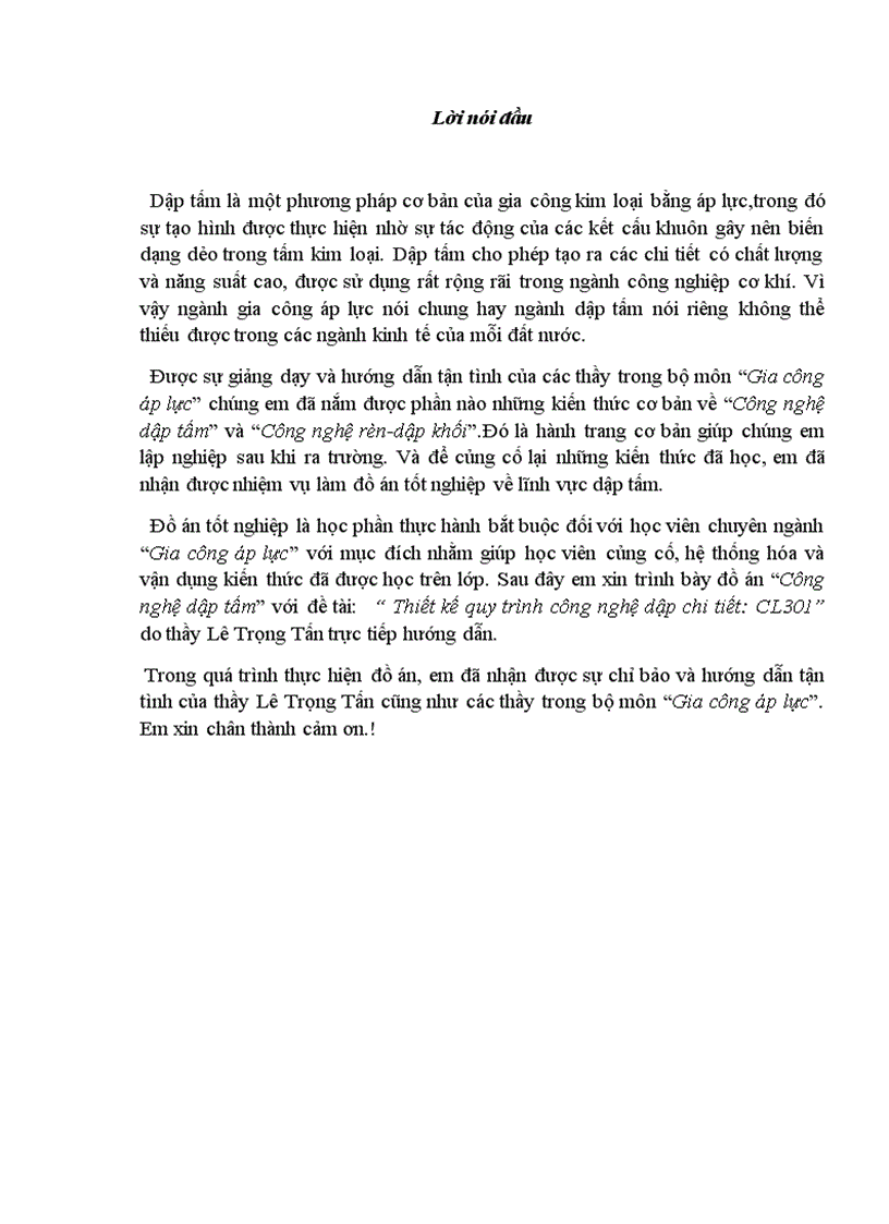 image for page Thiết kế quy trình công nghệ dập chi tiết CL30