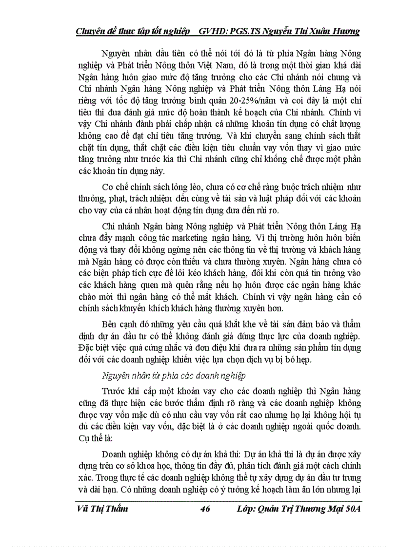 image for page Nâng cao hiệu quả cho vay đối với khách hàng là doanh nghiệp tại Chi nhánh NHNN PTNT Láng Hạ