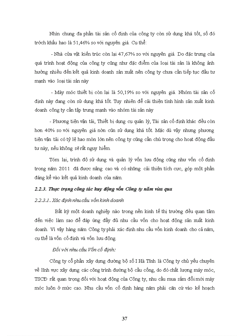 image for page Các giải pháp huy động vốn cho hoạt động sản xuất kinh doanh tại Công ty Cổ phần xây dựng đường bộ số I Hà Tĩnh 1