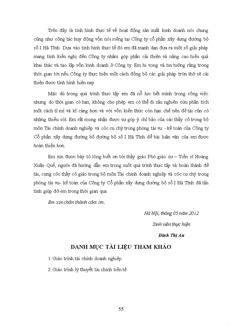 image for page Các giải pháp huy động vốn cho hoạt động sản xuất kinh doanh tại Công ty Cổ phần xây dựng đường bộ số I Hà Tĩnh 1