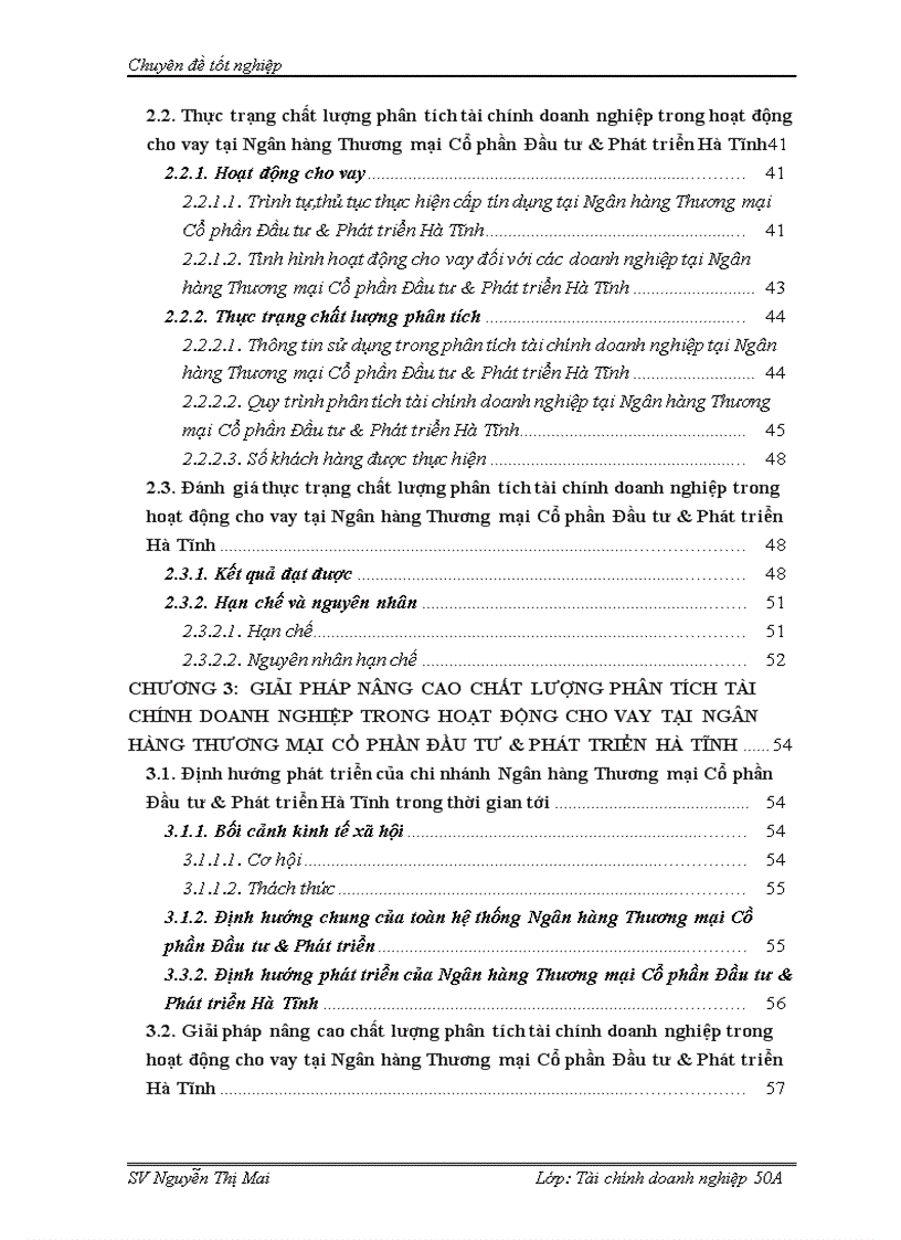 image for page Nâng cao chất lượng phân tích tài chính doanh nghiệp đối với khách hàng trong hoạt động cho vay tại chi nhánh Ngân hàng Thương mại Cổ phần Đầu tư Phát triển Hà Tĩnh