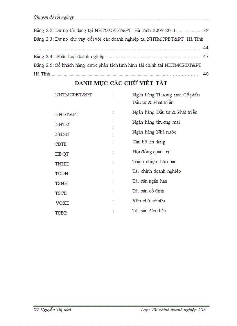 image for page Nâng cao chất lượng phân tích tài chính doanh nghiệp đối với khách hàng trong hoạt động cho vay tại chi nhánh Ngân hàng Thương mại Cổ phần Đầu tư Phát triển Hà Tĩnh