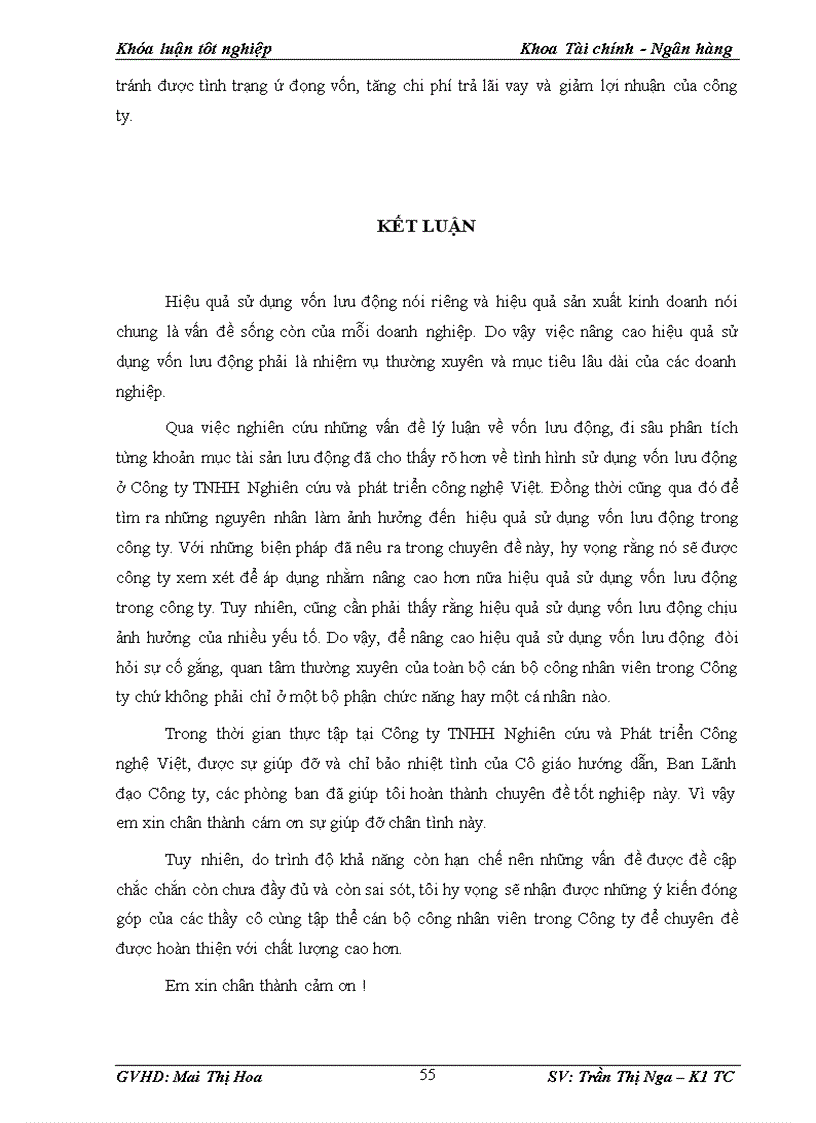image for page Giải pháp nâng cao hiệu quả sử dụng vốn lưu động tại công ty TNHH Nghiên cứu và Phát triển Công nghệ Việt 1