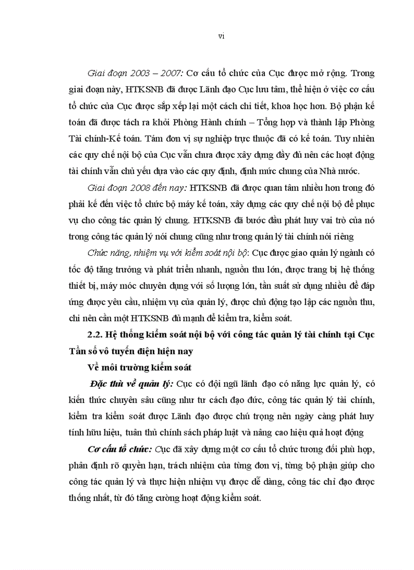 image for page Hoàn thiện hệ thống kiểm soát nội bộ với việc tăng cường quản lý tài chính tại Cục Tần số vô tuyến điện